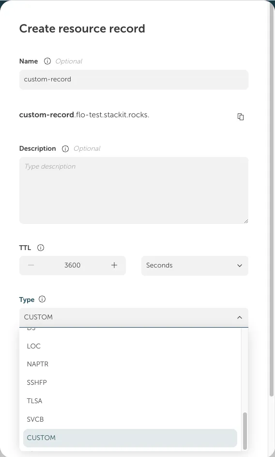 Benutzerdefinierten Record erstellen