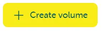 Highlighted button labeled '+ Create volume'.