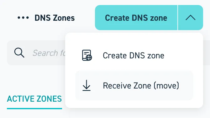 Button for receiving a zone